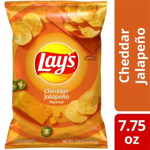 Lay's® Cheddar Jalapeno Potato Chips Perspective: front