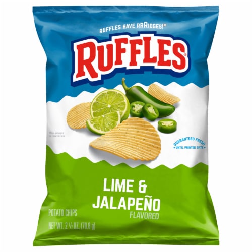 Ruffles® Lime & Jalapeno Potato Chips Perspective: front