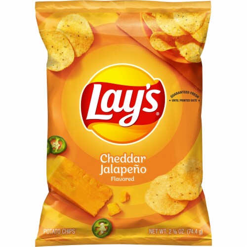 Lay's® Cheddar Jalapeno Potato Chips Perspective: front