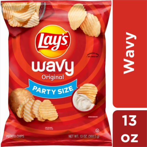 Lay's® Original Wavy Potato Chips Party Size Perspective: front