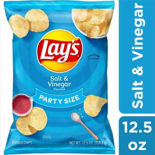 Lay's® Salt and Vinegar Potato Chips Party Size Perspective: front