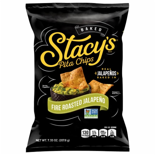 Stacy's® Fire Roasted Jalapeno Baked Pita Chips Perspective: front