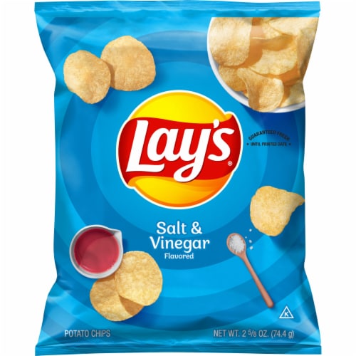 Lay's Potato Chips Salt & Vinegar Flavored Snacks Perspective: front