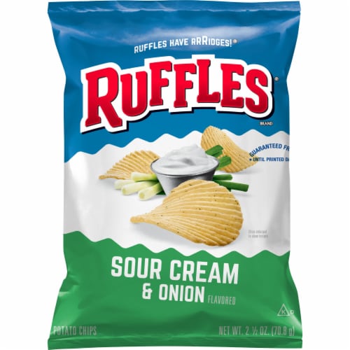 Ruffles® Sour Cream & Onion Potato Chips Perspective: front