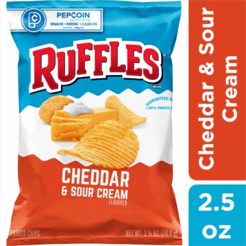 Ruffles Potato Chips Cheddar & Sour Cream Flavored 12 1/2 Oz, Tortilla  Chips