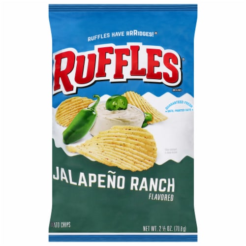 Ruffles® Jalapeno Ranch Flavored Potato Chips Perspective: front