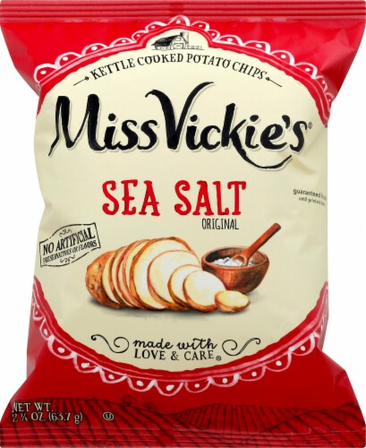 Miss Vickie's® Sea Salt Original Kettle Cooked Chips Perspective: front