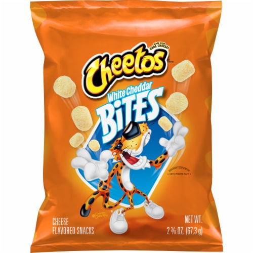 Cheetos White Cheddar Bites Cheese Flavored Snacks Perspective: front