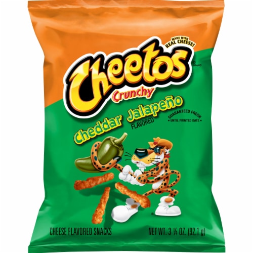 Cheetos® Crunchy Cheddar Jalapeno Flavored Cheese Snacks, 3.25 oz - Food 4  Less