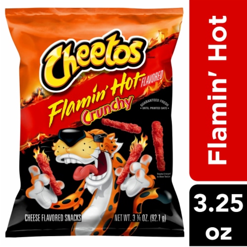 Cheetos® Flamin' Hot® Crunchy Cheese Snacks Perspective: front