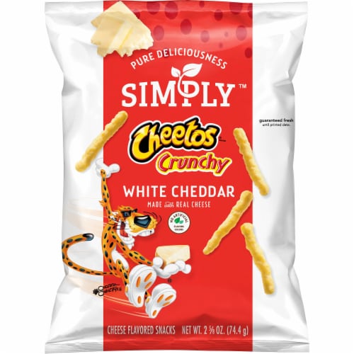 Cheetos® Simply Crunchy White Cheddar Cheese Flavored Snacks Perspective: front