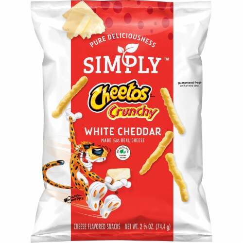 Cheetos® Simply Crunchy White Cheddar Cheese Flavored Snacks Perspective: front