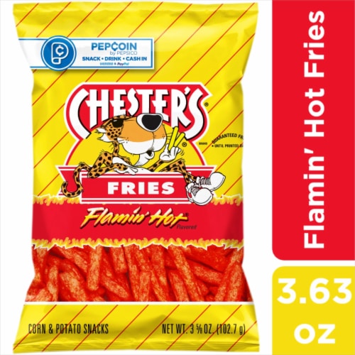 Chester's® Flamin' Hot Fries Corn Chips Perspective: front