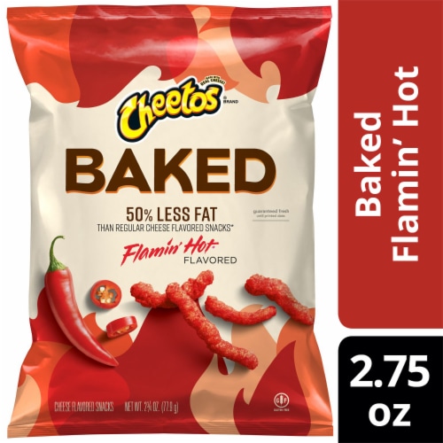 Cheetos Baked Flamin' Hot Cheese Flavored Snacks, 2.75 oz - Baker's