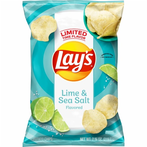 Lay's® Lime & Sea Salt Flavored Potato Chips Perspective: front