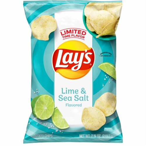 Lay's® Lime & Sea Salt Flavored Potato Chips Perspective: front