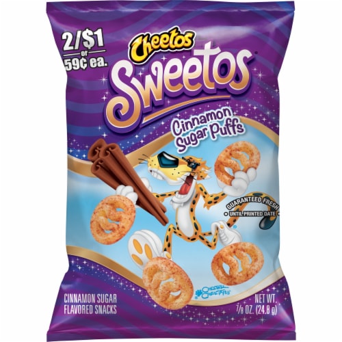 Cheetos Sweetos Cinnamon Sugar Puffs Snacks Perspective: front