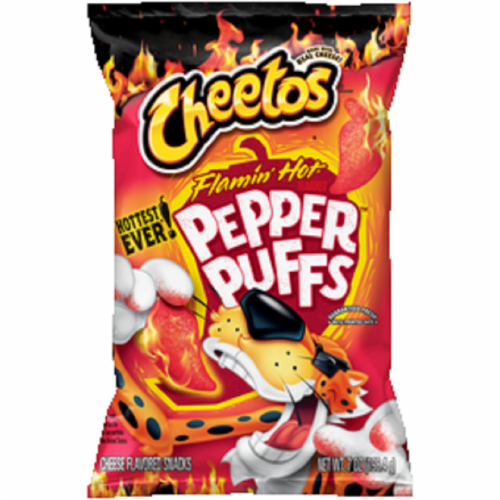 Cheetos® Flamin' Hot® Pepper Puffs Cheese Flavored Snacks Perspective: front