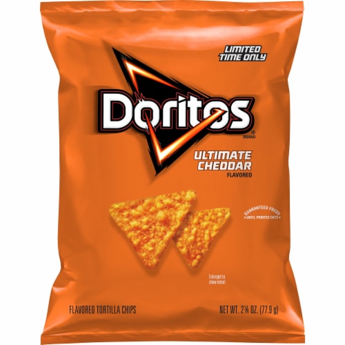 Doritos® Flavored Tortilla Chips Ultimate Cheddar Flovored Perspective: front