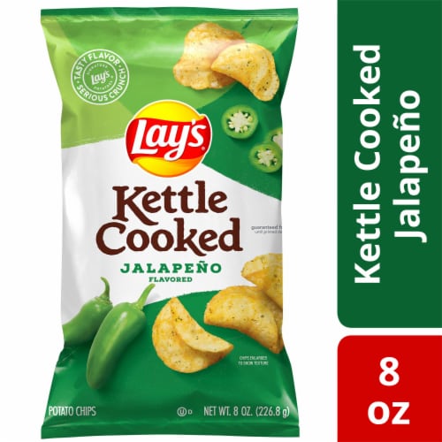 Lay's® Kettle Cooked Jalapeño Kettle Potato Chips Perspective: front