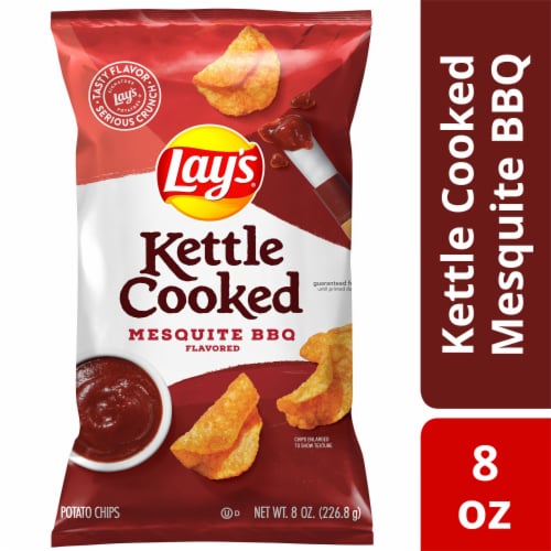 Lay's® Kettle Cooked Mesquite BBQ Kettle Potato Chips Perspective: front