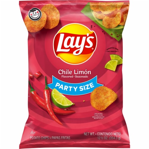 Lay's® Party Size Chile Limon Flavored Potato Chips Perspective: front