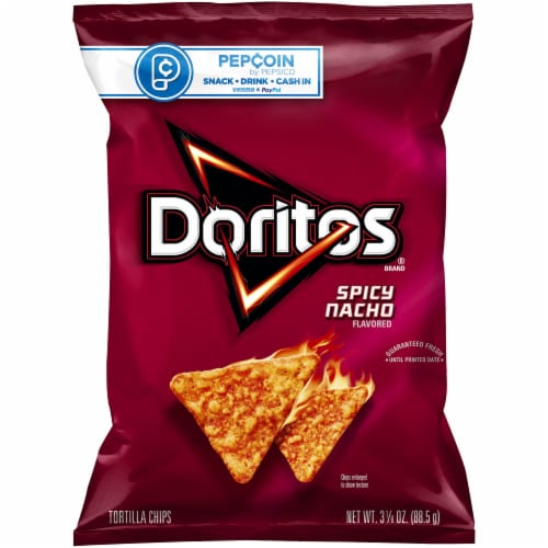 Doritos Spicy Nacho Tortilla Chips Perspective: front