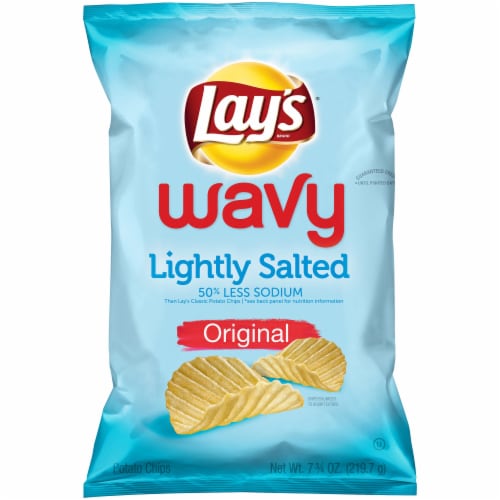 Lay's Wavy Lightly Salted Potato Chips Perspective: front
