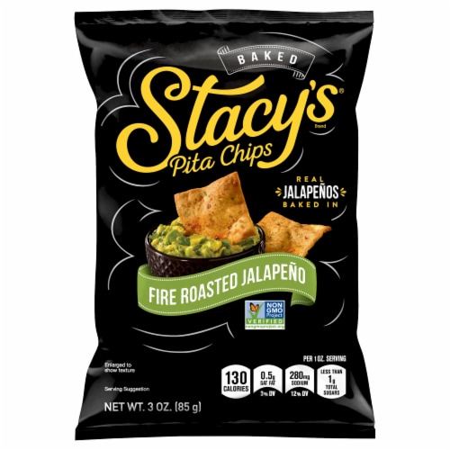 Stacy's® Baked Fire Roasted Jalapeno Pita Chips Perspective: front