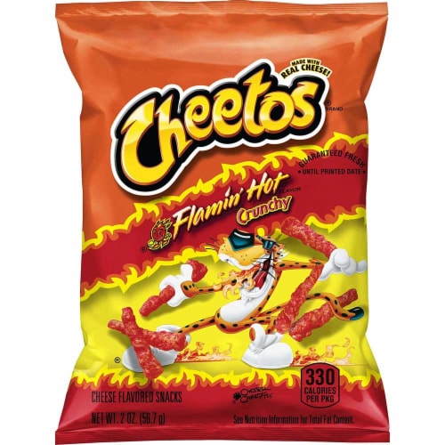 Cheetos Crunchy Flamin' Hot Cheese Flavored Snacks, 3.25 oz - Kroger