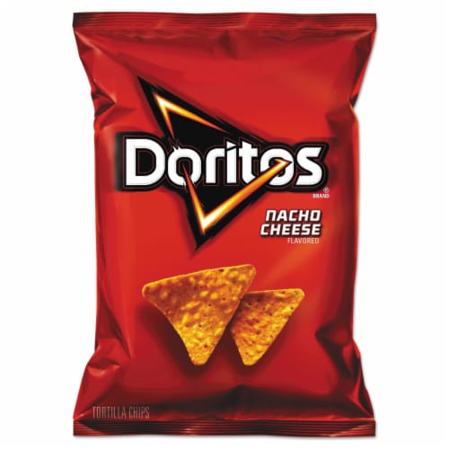 Doritos Nacho Cheese Tortilla Chips 1.75 oz Bag 64/Carton 44375 Perspective: front
