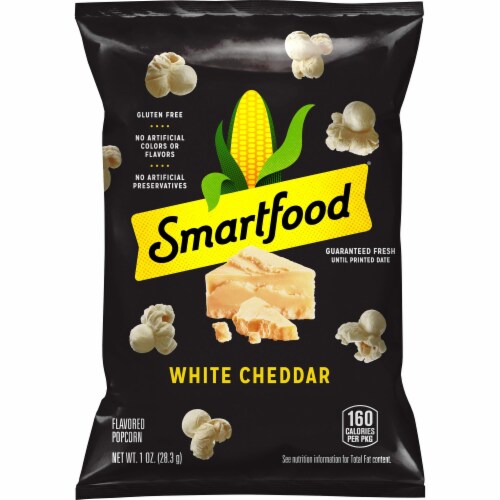 Smartfood White Cheddar Popcorn, 1.0 Oz. Bag, (64 Count) Perspective: front