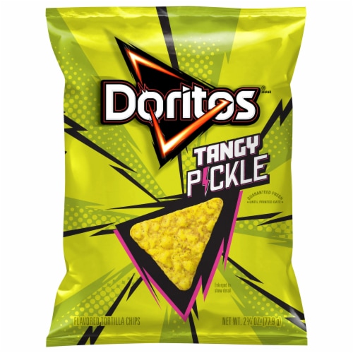Doritos® Tangy Pickle Flavored Tortilla Chips Perspective: front