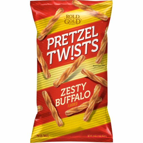 Rold Gold Recipe Zesty Buffalo Flavored Pretzel Twists Perspective: front