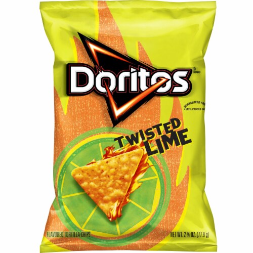 Doritos® Twisted Lime Flavored Tortilla Chips Perspective: front