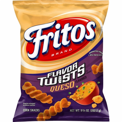 Fritos® Queso Flavor Twists® Corn Snacks Perspective: front