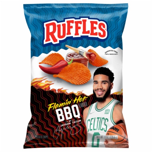 Ruffles® Flamin' Hot BBQ Potato Chips Perspective: front