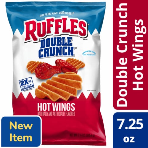 Ruffles® Double Crunch® Hot Wings Potato Chips Perspective: front