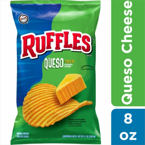 Ruffles® Queso Cheese Potato Chips Perspective: front