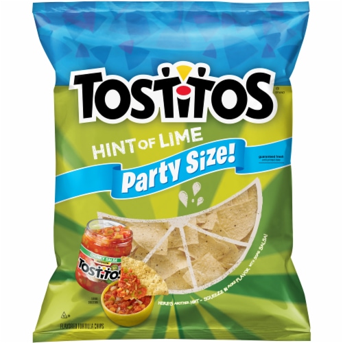 Tostitos Restaurant Syle Hint of Lime Tortilla Chips Party Size