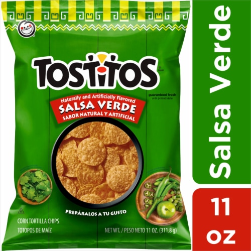 Tostitos® Salsa Verde Flavored Tortilla Chips Perspective: front