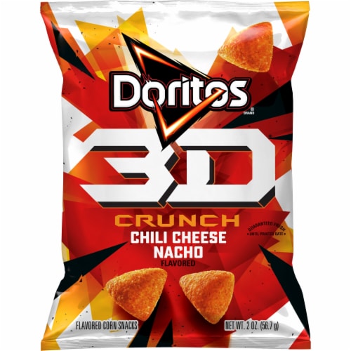 Doritos 3D Crunch Chili Cheese Nacho Snack Perspective: front