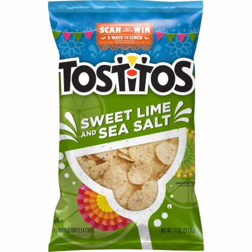 Tostitos Sea Salt & Lime Tortilla Chips Perspective: front