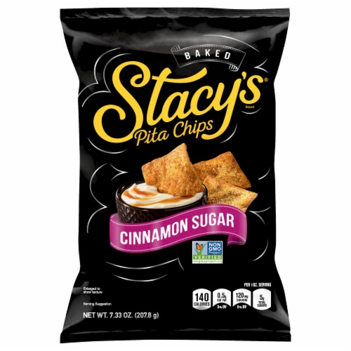 Stacy's® Cinnamon Sugar Flavored Baked Pita Chips Snacks Perspective: front