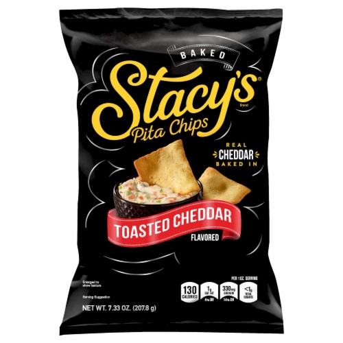Stacy's® Toasted Cheddar Baked Pita Chips Snacks Perspective: front