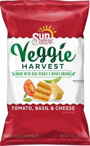 SunChips® Veggie Harvest Tomato Basil & Cheese Whole Grain Chips Perspective: front