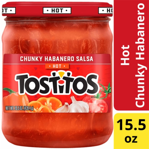 Tostitos Hot Chunky Habanero Salsa Dip Perspective: front