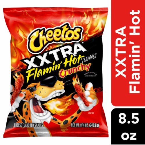 Cheetos Crunchy Cheese Flavored Snacks XXTRA Flamin' Hot Flavored 8.5 Oz Perspective: front