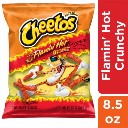 Cheetos Flamin' Hot Puffs Cheese Flavored Snacks, 8 oz