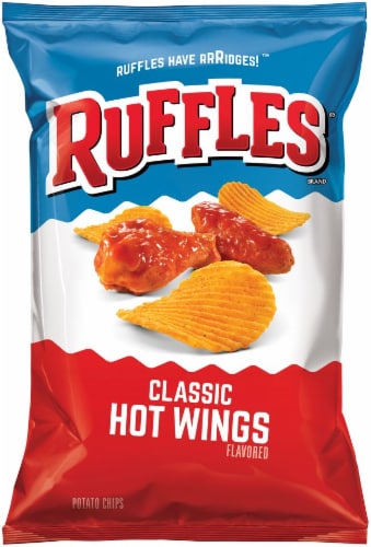 Ruffles Classic Hot Wings Flavored Potato Chips Perspective: front